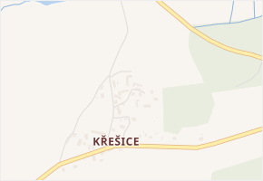 Křešice v obci Předotice - mapa části obce