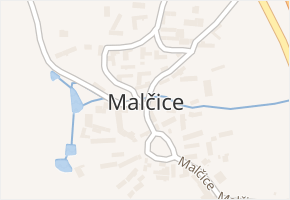 Malčice v obci Předotice - mapa části obce
