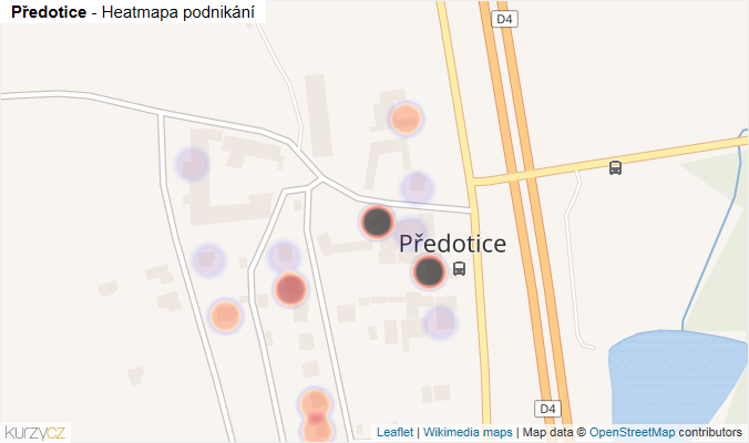 Mapa Předotice - Firmy v části obce.