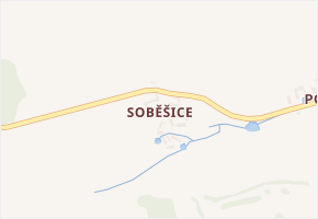 Soběšice v obci Předotice - mapa části obce