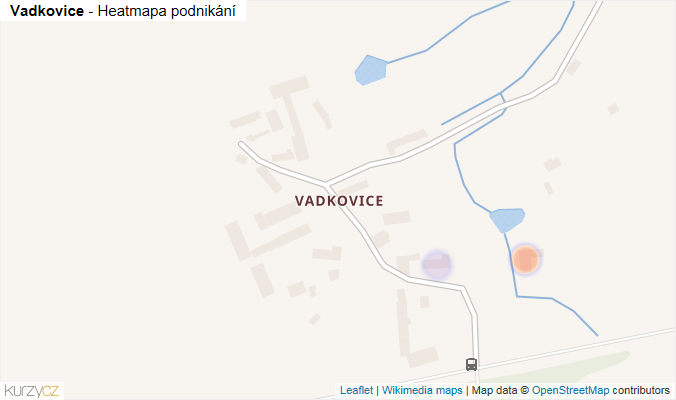 Mapa Vadkovice - Firmy v části obce.