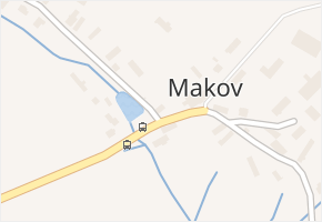 Makov v obci Předslav - mapa části obce