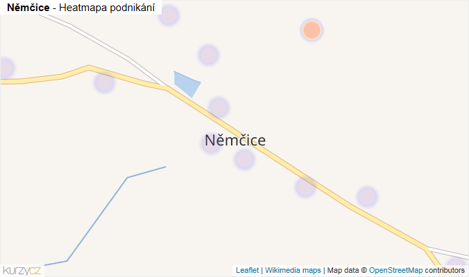 Mapa Němčice - Firmy v části obce.