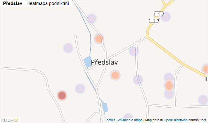 Mapa Předslav - Firmy v části obce.