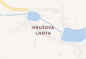 Hrušova Lhota v obci Přehořov - mapa části obce