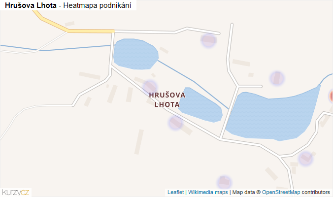 Mapa Hrušova Lhota - Firmy v části obce.