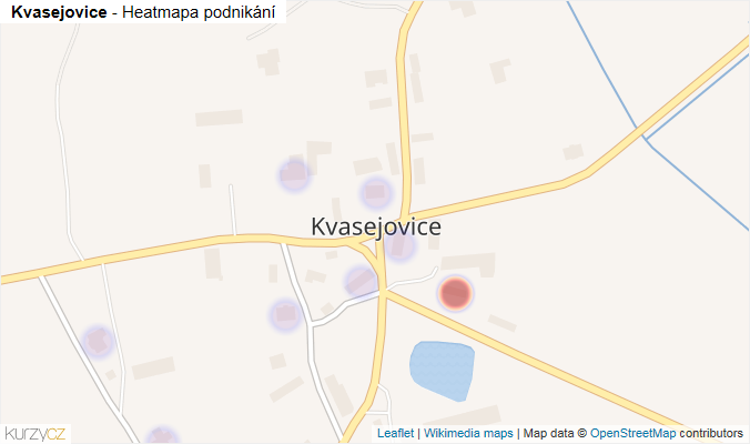 Mapa Kvasejovice - Firmy v části obce.
