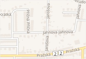 Jahnova v obci Přelouč - mapa ulice