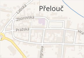 Komenského v obci Přelouč - mapa ulice