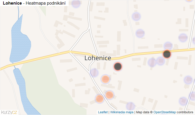 Mapa Lohenice - Firmy v části obce.