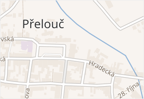 Masarykovo náměstí v obci Přelouč - mapa ulice