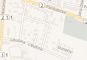 Na Vyšehradě v obci Přelouč - mapa ulice