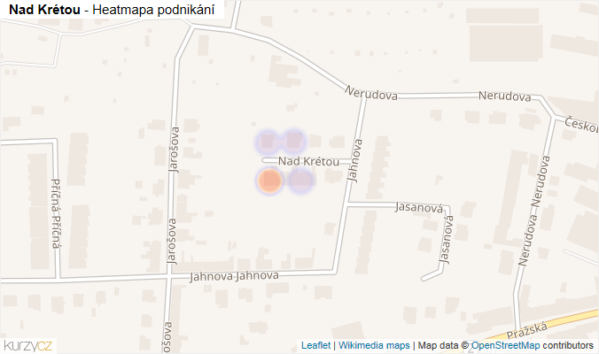 Mapa Nad Krétou - Firmy v ulici.