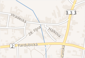 Pernštýnské náměstí v obci Přelouč - mapa ulice