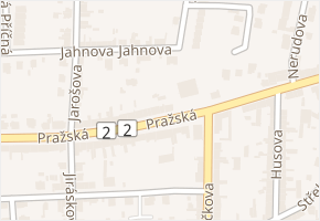 Pražská v obci Přelouč - mapa ulice