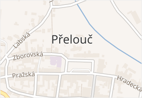 Přelouč v obci Přelouč - mapa části obce