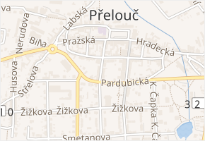 Riegrova v obci Přelouč - mapa ulice
