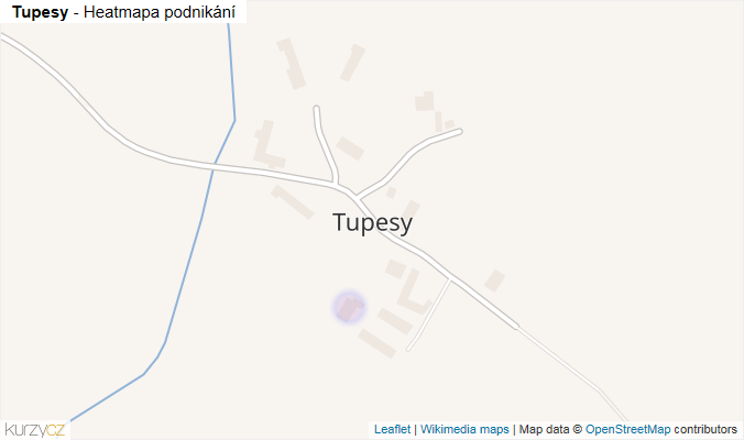Mapa Tupesy - Firmy v části obce.