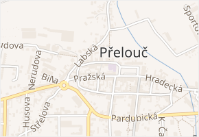 Tylova v obci Přelouč - mapa ulice