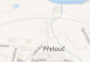 Vratislavské náměstí v obci Přelouč - mapa ulice