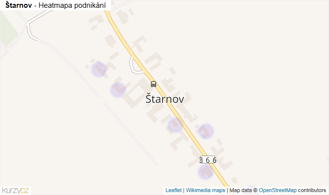 Mapa Štarnov - Firmy v části obce.