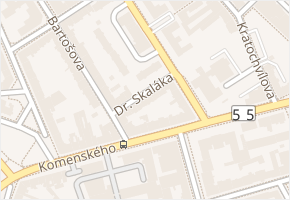 Dr. Skaláka v obci Přerov - mapa ulice