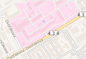 Dvořákova v obci Přerov - mapa ulice