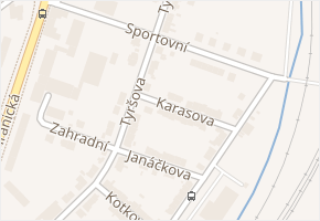 Karasova v obci Přerov - mapa ulice
