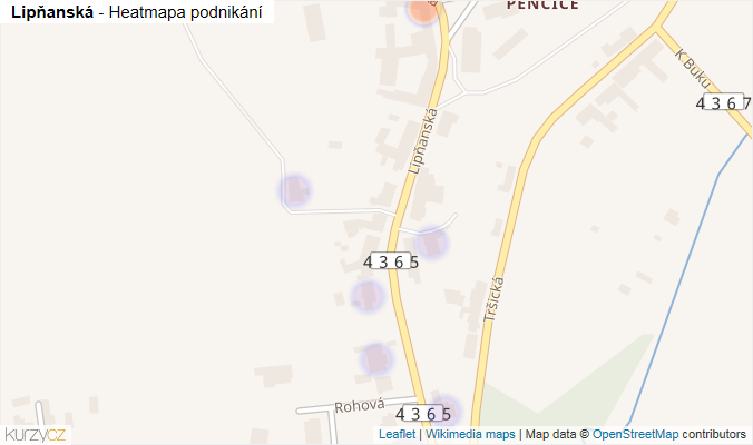 Mapa Lipňanská - Firmy v ulici.