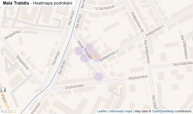 Mapa Malá Tratidla - Firmy v ulici.