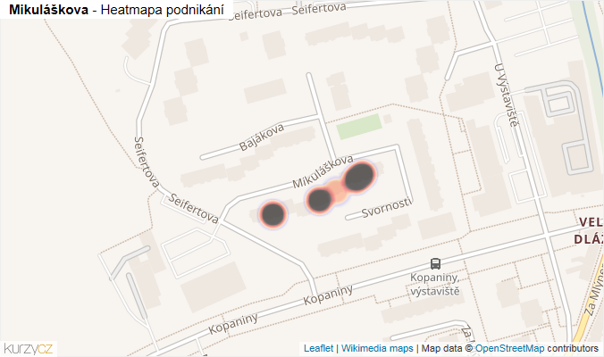 Mapa Mikuláškova - Firmy v ulici.
