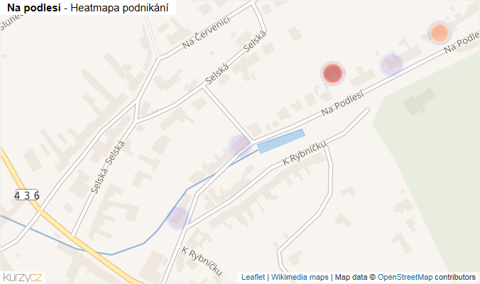 Mapa Na Podlesí - Firmy v ulici.
