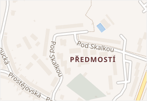 Pod skalkou v obci Přerov - mapa ulice
