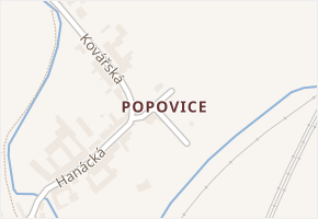 Přerov X-Popovice v obci Přerov - mapa části obce