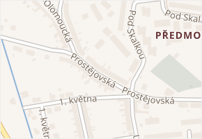 Prostějovská v obci Přerov - mapa ulice