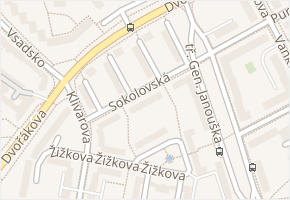 Sokolovská v obci Přerov - mapa ulice