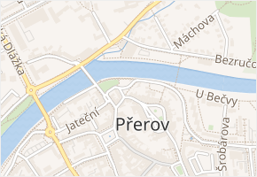 U Bečvy v obci Přerov - mapa ulice