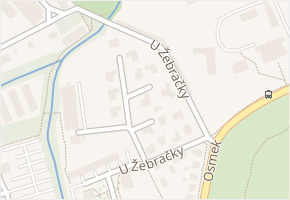 U Žebračky v obci Přerov - mapa ulice