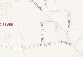 Úzká v obci Přerov - mapa ulice