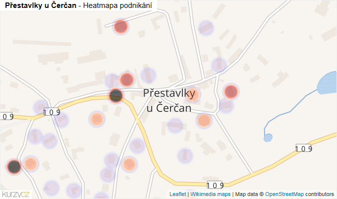 Mapa Přestavlky u Čerčan - Firmy v části obce.
