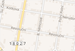 B. Němcové v obci Přeštice - mapa ulice
