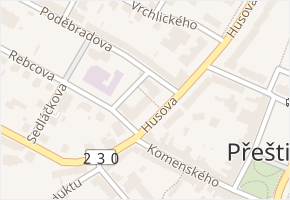 Husova v obci Přeštice - mapa ulice