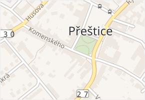 Komenského v obci Přeštice - mapa ulice