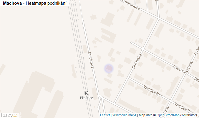 Mapa Máchova - Firmy v ulici.