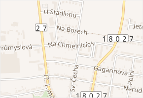 Na Chmelnicích v obci Přeštice - mapa ulice