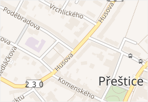 Poděbradova v obci Přeštice - mapa ulice