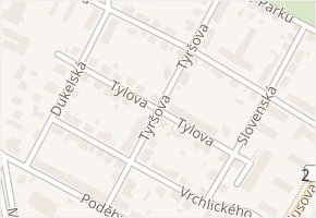Tylova v obci Přeštice - mapa ulice