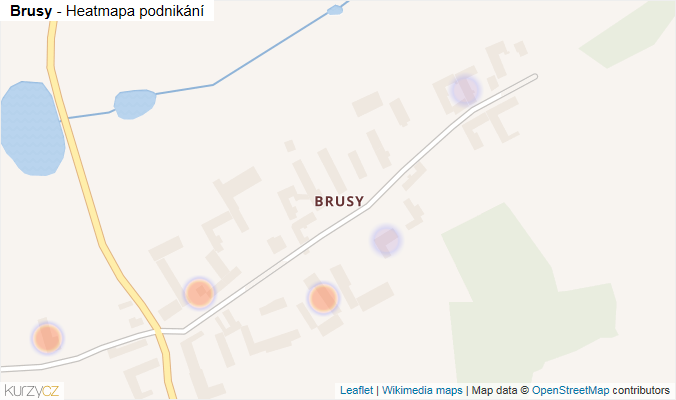 Mapa Brusy - Firmy v části obce.