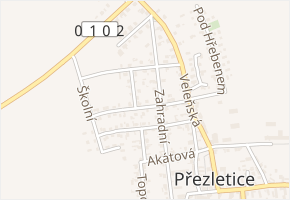 Habrová v obci Přezletice - mapa ulice