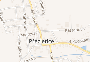 Kaštanová v obci Přezletice - mapa ulice